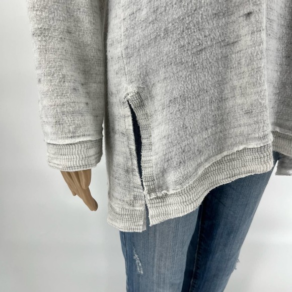Anthropologie x Maeve Womens Risa Hacci Tunic Small Heather Gray White Cowl Neck - Picture 6 of 12